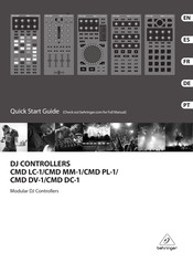 Behringer DJ CONTROLLER CMD DV-1 Quick Start Manual