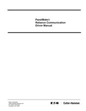 Eaton Cutler-Hammer PanelMate Manual