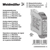 Weidmüller WAVEANALOG PRO RTD 1000 Operating Instructions Manual