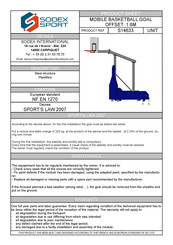 Sodex Sport S14633 Manual