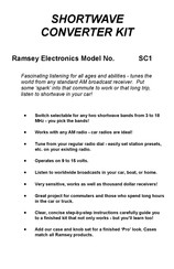Ramsey Electronics SC1 Manual