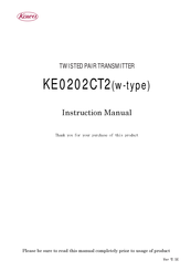 Kowa KE 0202CT2 Instruction Manual