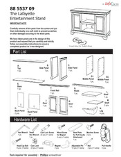 Home Styles Lafayette 88553709 Assembly Instructions
