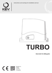 Key Automation TURBO Instructions And Warnings For Installation And Use
