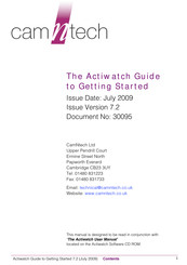 CamNtech Actiwatch AW4 Getting Started Manual