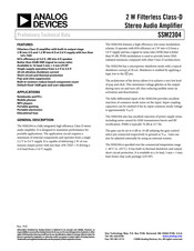 Analog Devices SSM2304 Series Preliminary Technical Data