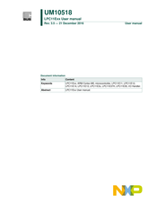 NXP Semiconductors LPC11E37FBD48/501 User Manual
