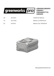 GreenWorks Pro LB60A03 Operator's Manual
