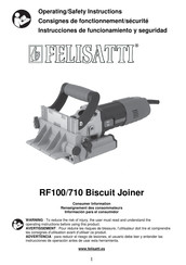 Felisatti RF100/710 Operating/Safety Instructions Manual