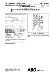 Ingersoll-Rand ARO 670205-A Operator's Manual