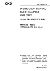 CKD W4G2 Series Instruction Manual