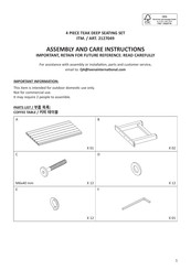 Costco 2127049 Assembly And Care Instructions