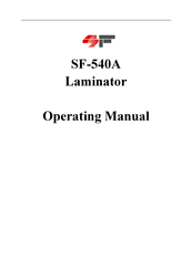 SF SF-540A Operating Manual