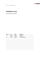 syslogic CPC/MITX7i3H-A101 User Documentation