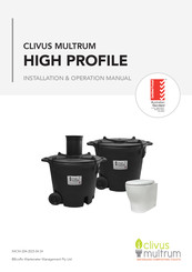 clivus multrum HIGH PROFILE Installation & Operation Manual