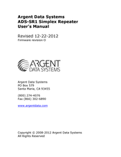Argent Data Systems ADS-SR1 User Manual