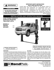 BendPak XPR-9D Series Installation And Operation Manual