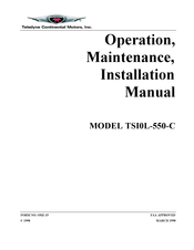 Continental Motors TSI0L-550-C Operation, Maintenance & Installation Manual