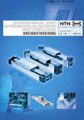 NTN-SNR AXDL160A Operating Manual
