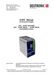 EDWANZ group DEUTRONIC D-IPS 500/3C Manual