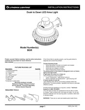Lithonia Lighting BGR Installation Instructions Manual