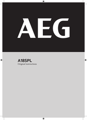 AEG A18SPL Instructions Manual