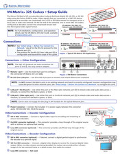 Extron electronics VN-Matrix 325 Setup Manual