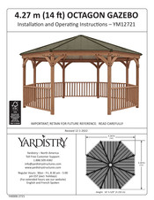 Yardistry YM12721 Installation And Operating Instructions Manual