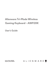 Alienware AW920K User Manual