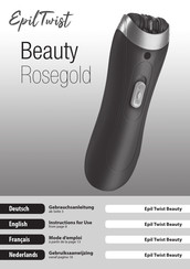 Epil-Twist Beauty Rosegold Instructions For Use Manual