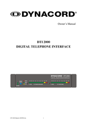 Dynacord DTI 2000 Owner's Manual