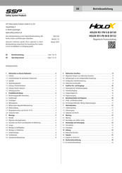 SSP HOLDX RS1-P8-S-B-S0130 Operating Manual