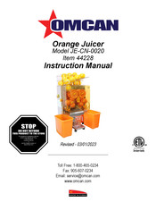 Omcan 44228 Instruction Manual