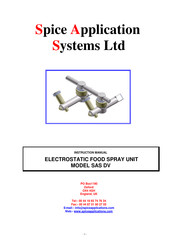 Spice Application Systems SAS DV Instruction Manual
