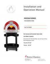 Forno classico PICCOLO Series Manuals