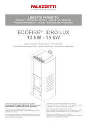 Palazzetti ECOFIRE MARTINA LUX 13 Product Technical Details