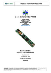 e-con Systems See3CAM 130A Inspection Procedure
