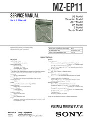 Sony MD Walkman MZ-EP11 Service Manual
