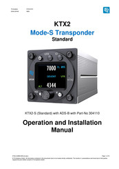 TQ KTX2-S Operation And Installation Manual