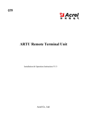 Acrel ARTU Installation & Operation Instructions