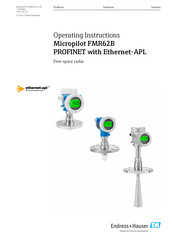 Endress+Hauser Micropilot FMR62B PROFINET with Ethernet-APL Operating Instructions Manual