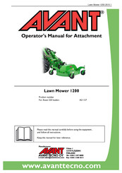 AVANT A21127 Operator's Manual For Attachment