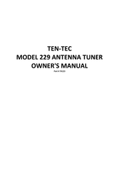 Ten-Tec 229 Owner's Manual