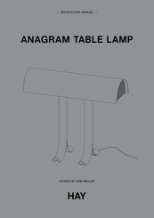 Hay ANAGRAM TABLE LAMP Instruction Manual