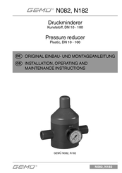 GEM N182 Installation, Operating And Maintenance Instructions For The Installer And The User