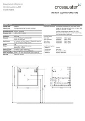 Crosswater INFINITY 500mm FURNITURE IF5000DWG Quick Start Manual