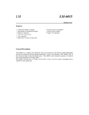 LSI LSI-6015 Manual