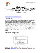 ICP DAS USA tM-AD4P2C2 Quick Start Manual
