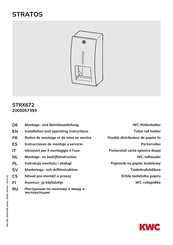 Kwc STRATOS STRX672 Installation And Operating Instructions Manual