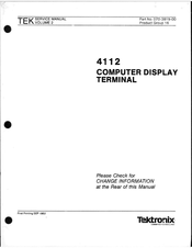 Tektronix 4112 Service Manual